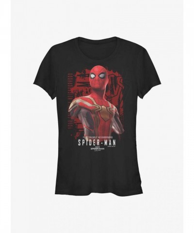 Marvel's Spider-Man No Way Home Heroic Girls T-Shirt - Black