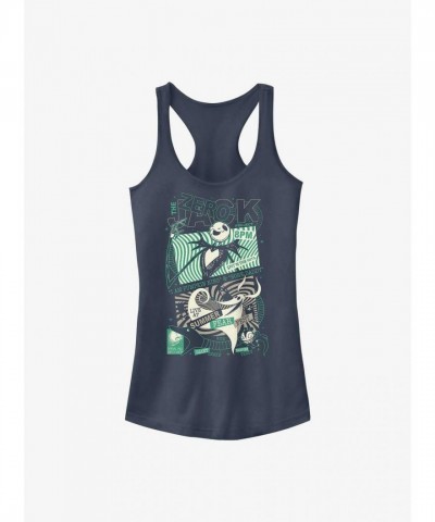 Disney Jack Skellington Girls Summer Tank Top - Blue