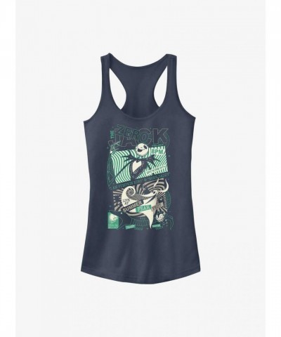 Disney Jack Skellington Girls Summer Tank Top - Blue