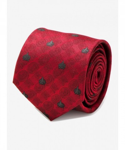 Star Trek The Next Generation Men's Red Delta Shield Silk Tie