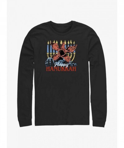 Stranger Things Demogorgon Black Long Sleeve T-Shirt for Men