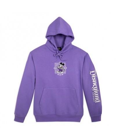 Mickey Mouse & Friends Disney100 Purple Pullover Hoodie for Adults – Disneyland Resort