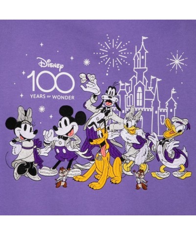 Mickey Mouse & Friends Disney100 Purple Pullover Hoodie for Adults – Disneyland Resort