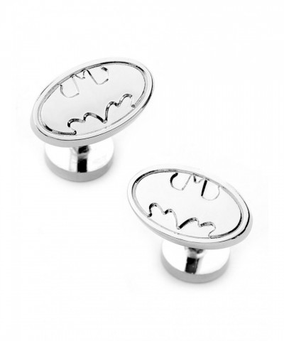 DC Comics Batman Logo Silver Plated Cufflinks for Men