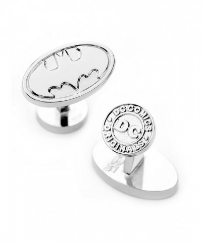 DC Comics Batman Logo Silver Plated Cufflinks for Men