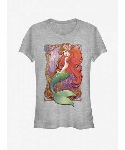 Disney Glamorous Ariel T-Shirt for Girls - Grey