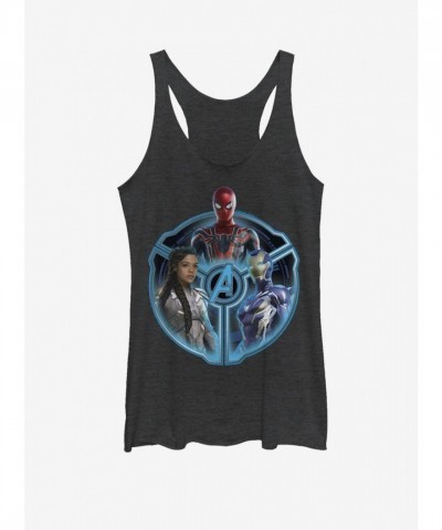 Marvel Endgame Trio Sigil Girls Tank Top - Black
