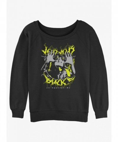 Star Wars Slouchy Sweatshirt with Jar Jar Binks - Junior Black Unisex