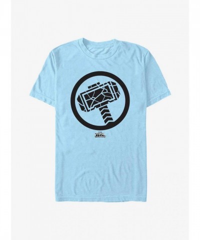 Marvel Thor Mjolnir T-Shirt - Blue Men's Lightweight Cotton