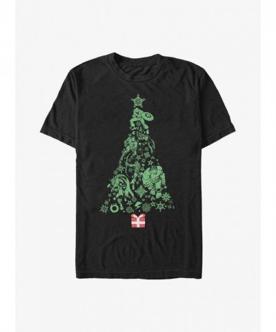 Marvel Holiday Icon Tree T-Shirt - Black Men's Edition