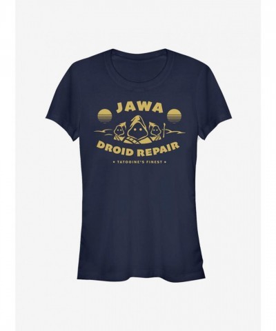 Star Wars Jawa Repair Girls T-Shirt - Junior Size Blue