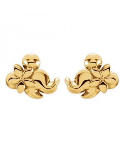 Minnie Mouse Gold Earrings - Inspired by Aulani, A Disney Resort & Spa