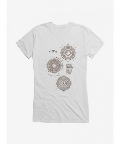 Star Trek Picard Mars 2385 Lightweight Tee for Girls - White