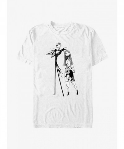 Disney The Nightmare Before Christmas Jack & Sally Unisex T-Shirt - White