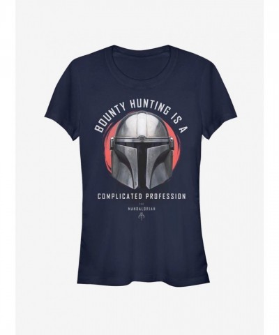Mandalorian Inspired Girls T-Shirt in Blue - Junior Size