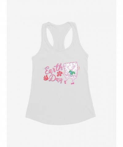 SpongeBob Earth Day Pink Junior Girls Tank Top