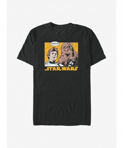 Star Wars T-Shirt for Men - Featuring Han And Chewbacca - Black