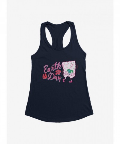 SpongeBob Earth Day Pink Junior Girls Tank Top