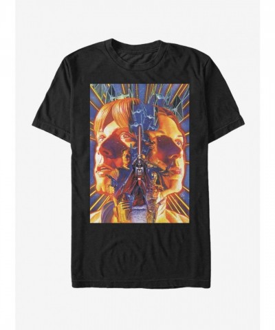 Star Wars Iconic Luke and Leia Clash Unisex T-Shirt - Black