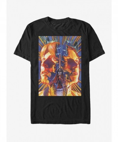 Star Wars Iconic Luke and Leia Clash Unisex T-Shirt - Black