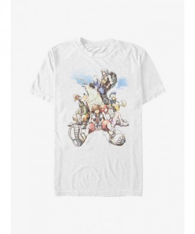 Extra Soft White Disney Kingdom Hearts Cloud T-Shirt for Men