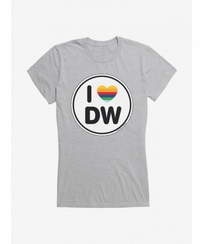 Doctor Who 13th Doctor 'I Love DW' Badge T-Shirt for Girls