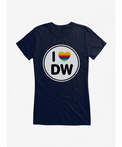 Doctor Who 13th Doctor 'I Love DW' Badge T-Shirt for Girls