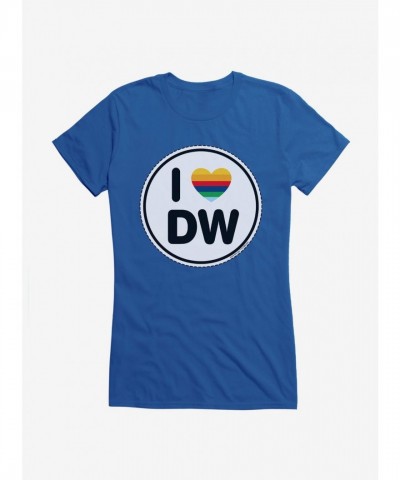 Doctor Who 13th Doctor 'I Love DW' Badge T-Shirt for Girls