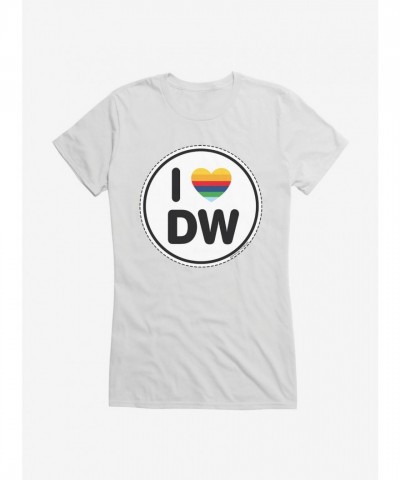 Doctor Who 13th Doctor 'I Love DW' Badge T-Shirt for Girls