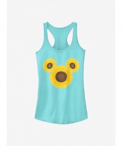 Disney Girls Mickey Mouse Sunflower Tank Top - Blue