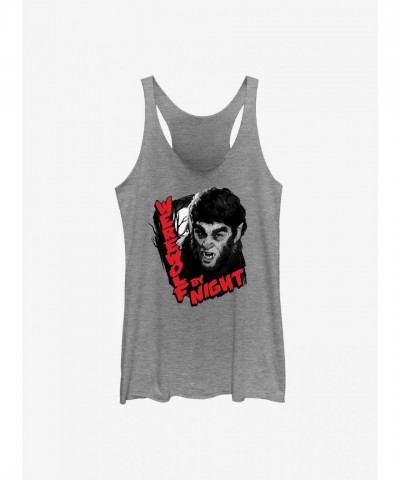 Marvel's Werewolf By Night Grey Badge Girls Tank Top