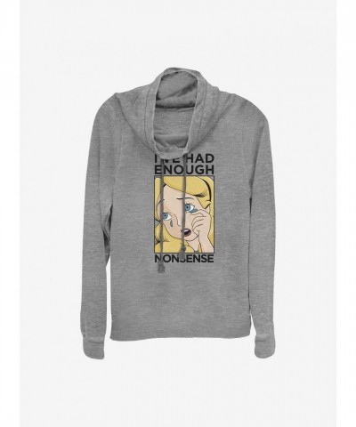Disney Grey Cowl Neck Sweatshirt for Girls - Alice In Wonderland Design