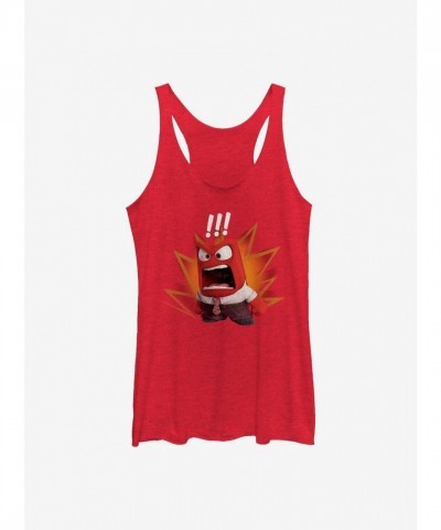 Disney Pixar Inside Out Anger Heather Red Racerback Tank for Girls