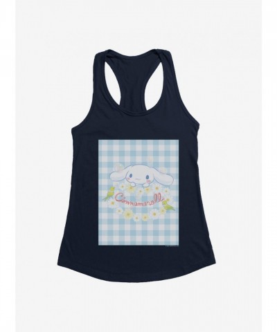 Cute Cinnamoroll Daisies Picnic Design Junior Tank Top
