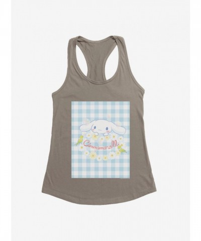 Cute Cinnamoroll Daisies Picnic Design Junior Tank Top