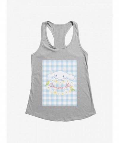 Cute Cinnamoroll Daisies Picnic Design Junior Tank Top