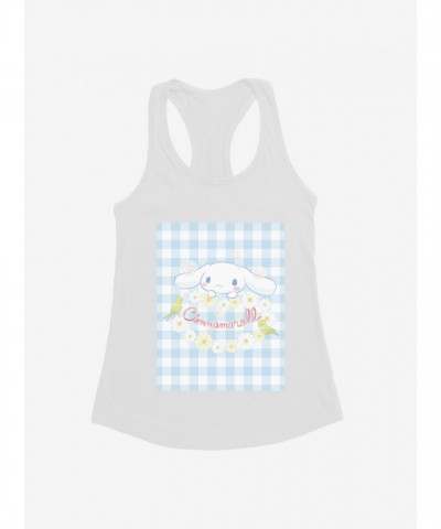 Cute Cinnamoroll Daisies Picnic Design Junior Tank Top