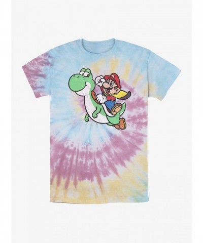 Nintendo Yoshi Mario Jump Tie-Dye Unisex T-Shirt - Multiple Colors