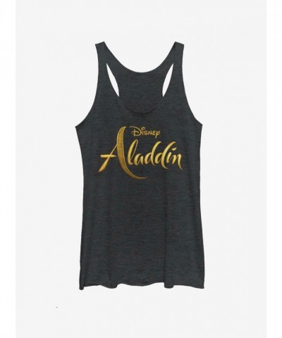 Disney Live-Action Aladdin Movie Logo Tank Top for Girls - Black
