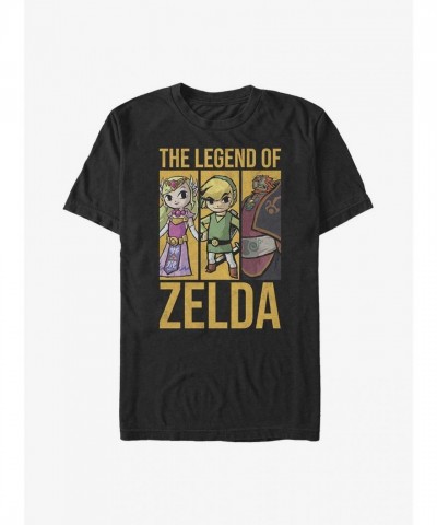 Nintendo Legend: Link vs Ganondorf Trio T-Shirt - Black Men's
