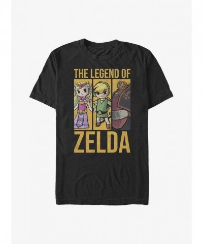 Nintendo Legend: Link vs Ganondorf Trio T-Shirt - Black Men's