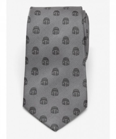 Mandalorian Helmet Tribute Silk Tie for Men