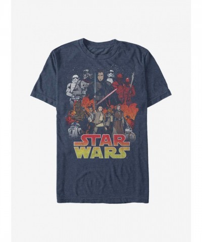 Star Wars The Last Jedi Men's Lightweight Blue T-Shirt