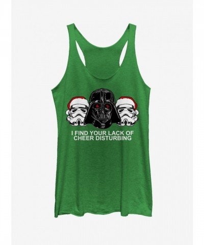 Star Wars Lack of Cheer Heather Green Tank Top for Girls