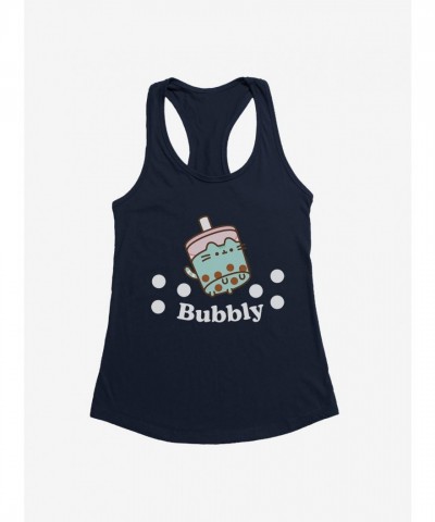 Pusheen Sips Bubbly Boba Girls Cotton Tank