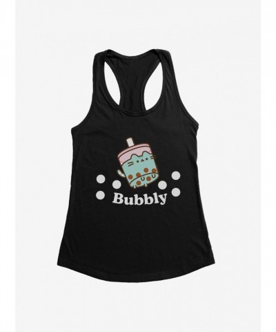Pusheen Sips Bubbly Boba Girls Cotton Tank