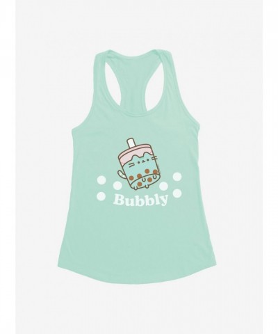 Pusheen Sips Bubbly Boba Girls Cotton Tank