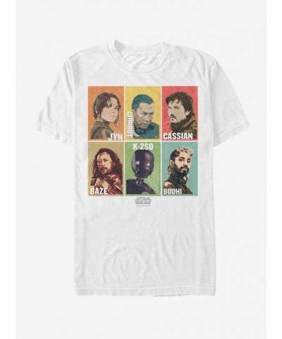 Star Wars Rogue One Rebellion Panels White T-Shirt