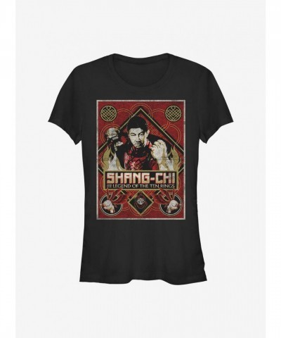 Marvel Shang-Chi Legend Of The Ten Rings Girls Defiance Tee - Junior Size Black