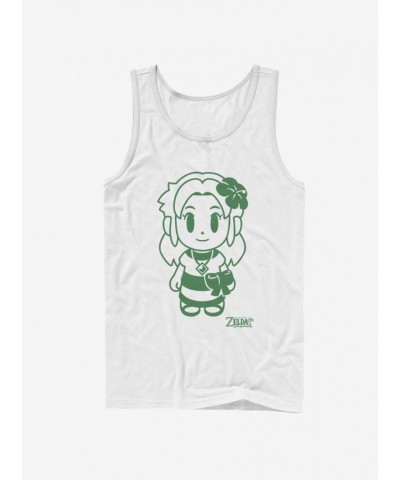 Nintendo Link's Awakening Marin Avatar Cotton Tank Top - White for Men